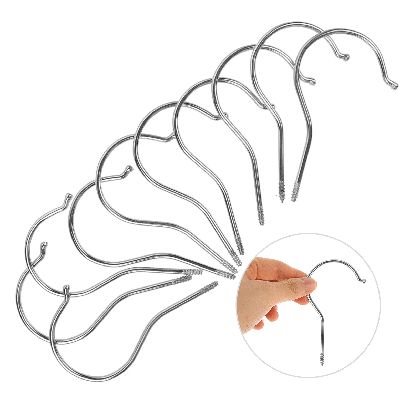 

10 Pcs Hanger Hook Accessories Hanging Light Screw Hooks Type Home Office Universal DIY Multipurpose Iron