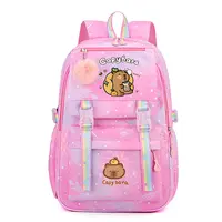 Capybara Mochila Feminina Capybara Kids Backpack School Bags Teenage Girls Laptop Back Pack Women Travel Bagpacks