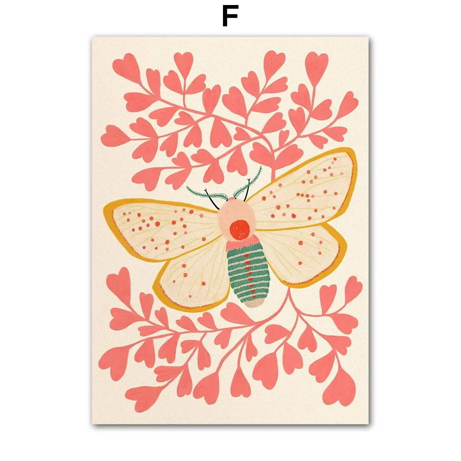 Farfalla coccinella libellula api Wall Art Canvas Painting Nordic poster e  stampa immagini a parete per soggiorno decorazione della casa - AliExpress, image size:920x920