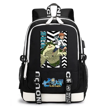 Anime The Seven Deadly Sins Print Student Bookbag Casual Backpack for Kids Teens School Daily Use 1