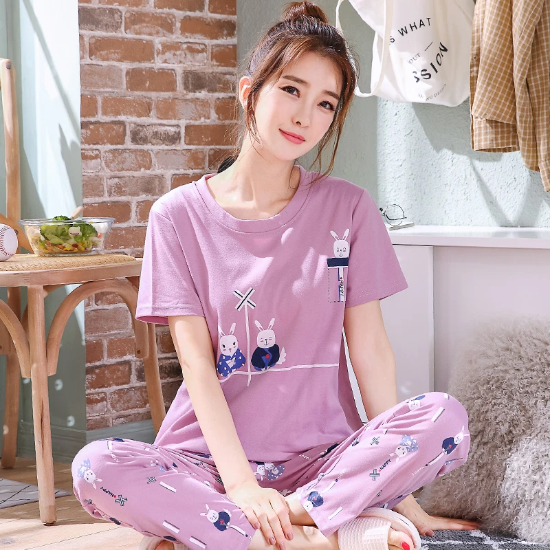 Industrieel leeuwerik verbanning Comfortable Women Trousers Home | Cotton Pijama Women Set Summer - 2pcs/set  Short - Aliexpress