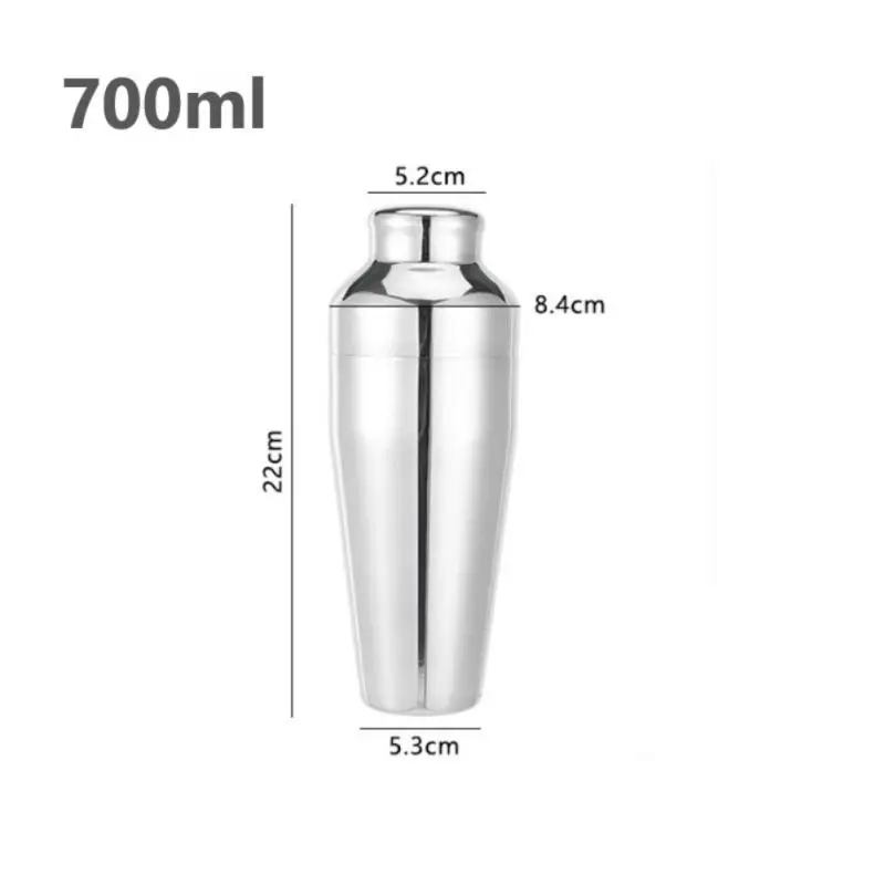 700ML Stainless Steel French Two-stage Shaker for Bartender Drink Party Bar Tools Cocktail Shaker Mixer Wine Martini Boston