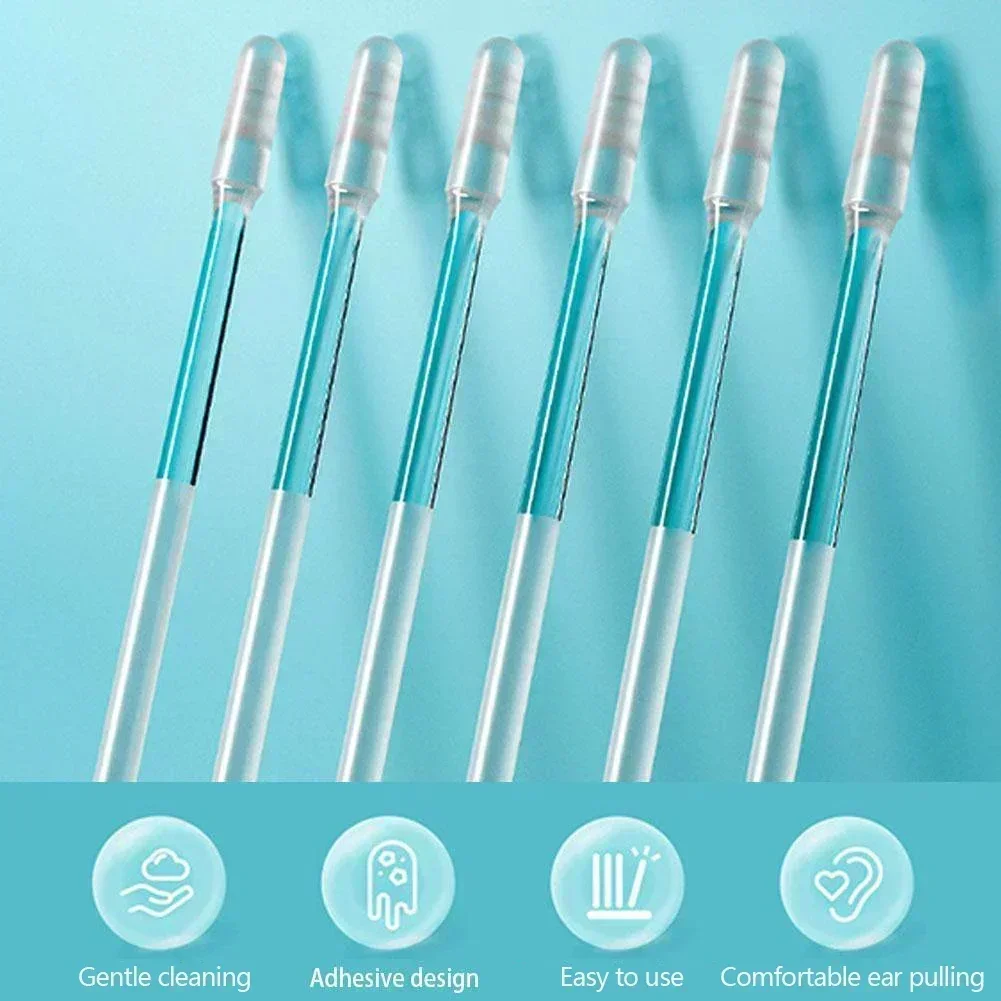 1set Disposable Sticky Ear Swabs Reusable Ear Cleaner Soft Silicone Ear Wax Removal Tool Remover For All Ages 4