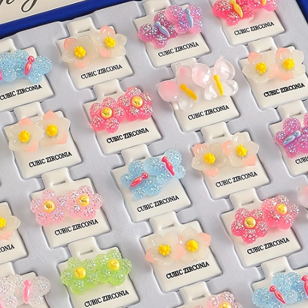 Women's Handmade Flower Earring Set, Bohemian Style, 36 Pairs of Fashionable Butterfly Jewelry, Valentine's Day, New Year's Gift