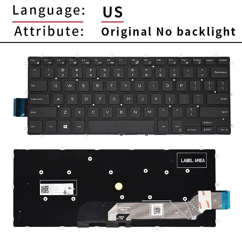 ロシアの仕上げのキーボード,交換用トップ,Dell Vostro 14 5468