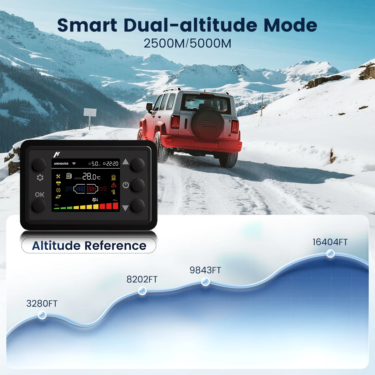 12V Diesel Car Parking Heater with Remote Control and LCD Monitor