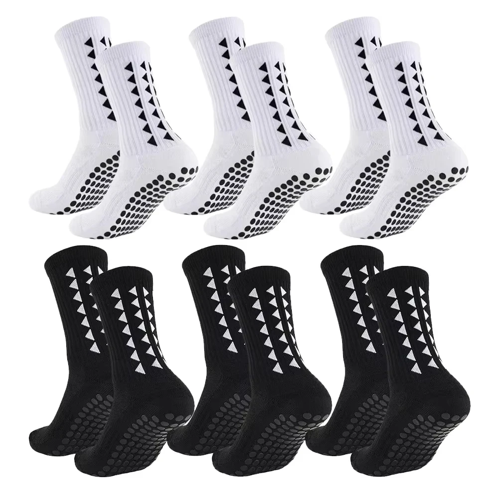 1-10 Pairs Men Women Football Grip Socks Towel Bottom Sport Socks Rugby Soccer Cycling Running Exercise