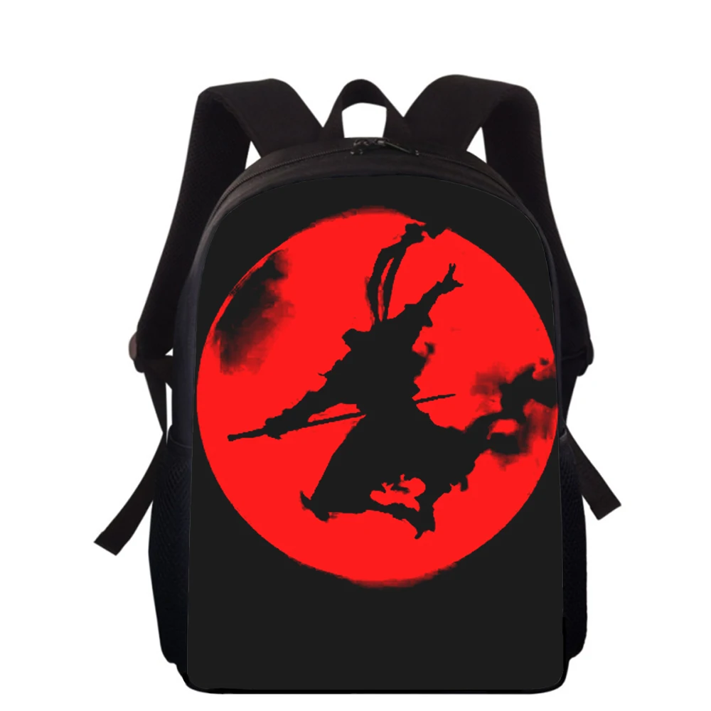 Japan samurai art 15” 3D Print Kids Backpack Primary School Bags for Boys Girls Back Pack Students School Book Bags