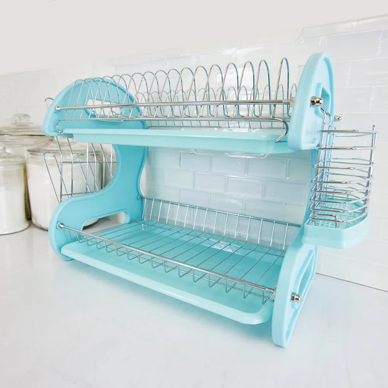 https://ae01.alicdn.com/kf/S5512f44959dc4b819575092c5f033591Q/Home-Basics-2-Tier-Plastic-Dish-Drainer-Turquoise.jpg