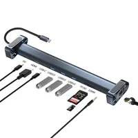 FC&EC Aluminum 4K HDTV 10 in 1 Type-C Hub PD 100W Charging USB 3.0 Data Transfer USB-C Docking Station Laptop Stand Base - Image 3