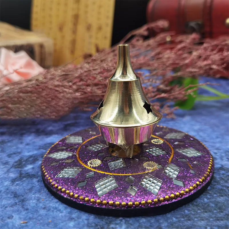 Pure Copper Incense Burner Stick Tower Cone Incense Holder Coil Plate