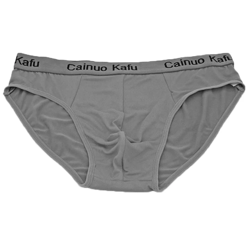 6 Pcs/Lot Men's Briefs Youth Fashion Sexy Soft Trend Panties Elastic Ice Silk Large Size Men's Underwear