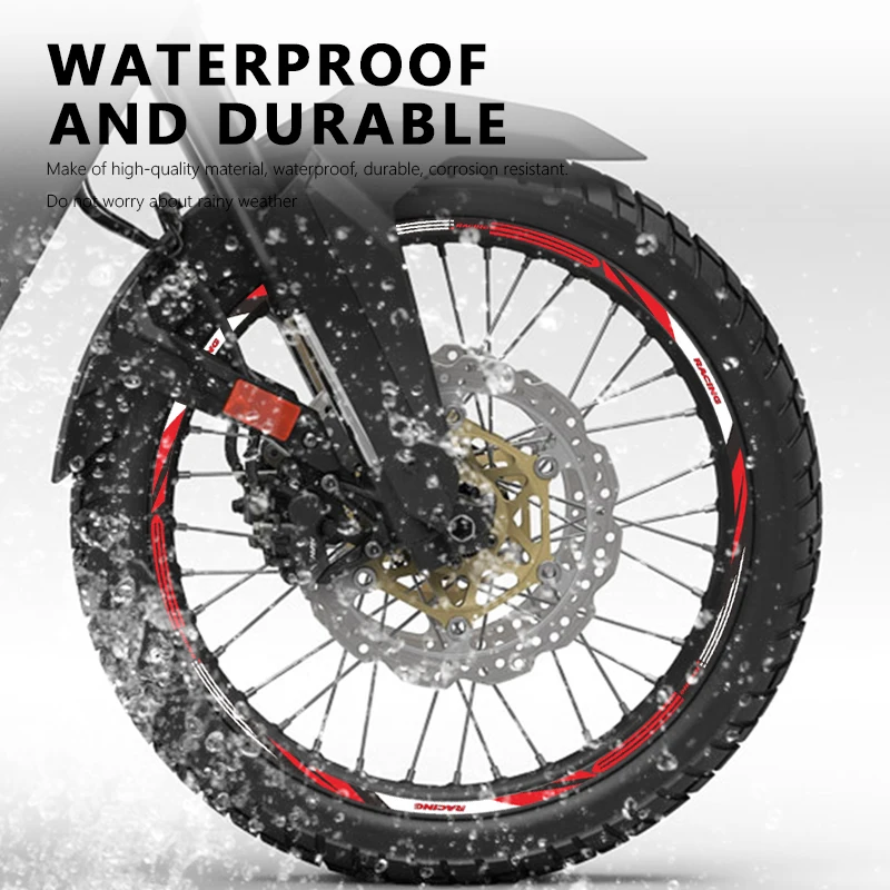 Motorfiets Wielstickers Waterdicht Voor Honda Transalp Xl 750 2023 Transalp Xl750 Accessoires 21-18 Inch Velgstrip Tape Sticker