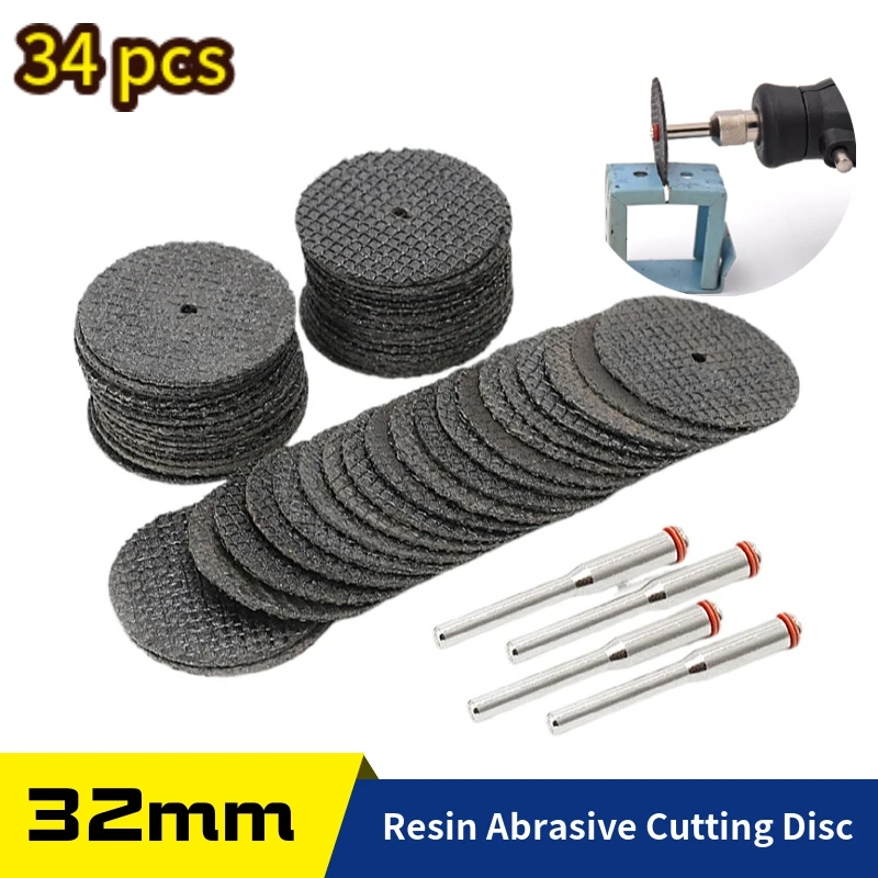 54PcsResinAbrasiveCuttingDisc32mmSawBladeWithMandrels
