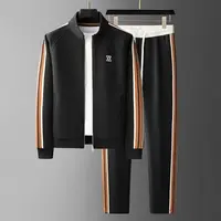 Ensemble veste et pantalon de sport et de loisirs pour hommes, LOGO brodé, marque de fête de rue pour jeunes, mode printemps et automne, 2 pièces 5