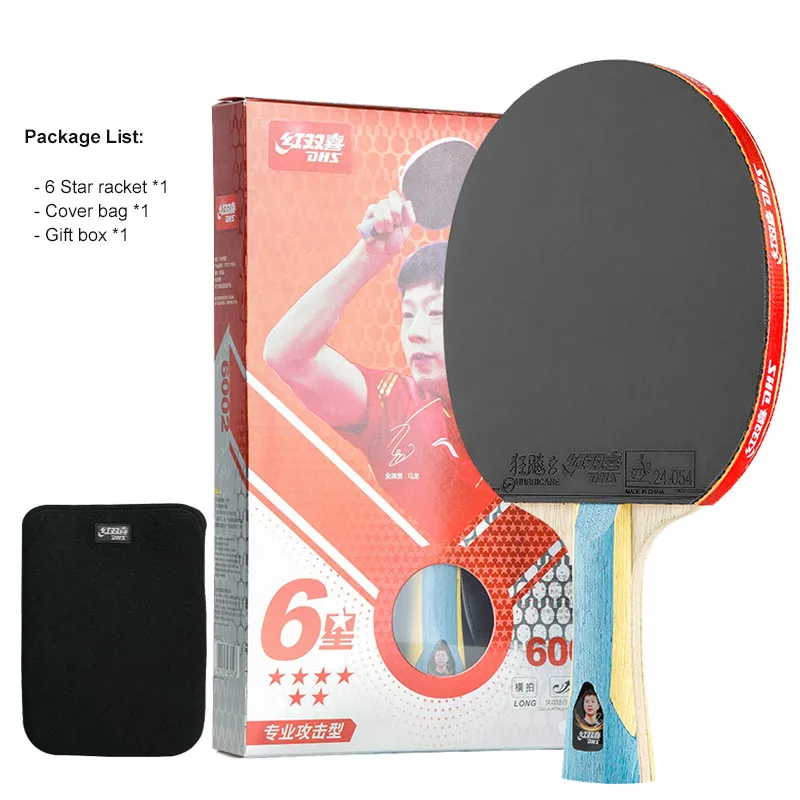 Official DHS 6 Star H6006 (Short) Ping Pong Paddle /Table Tennis Racket Cover | Achetez sur