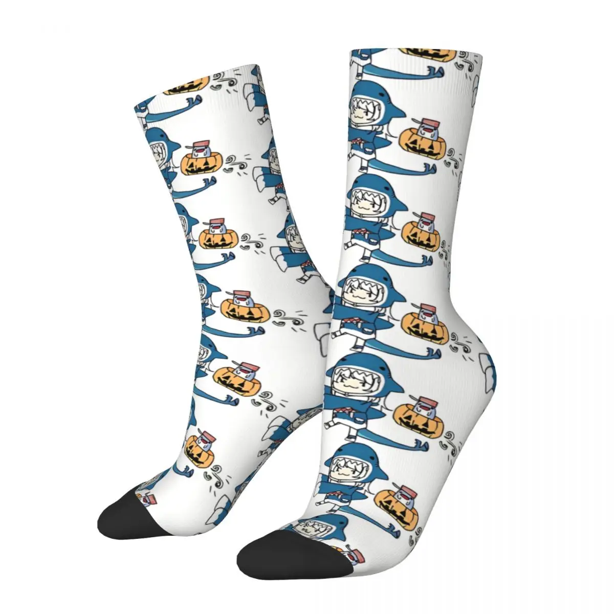 

Halloween Gawr Gura Hololive Anime Kawaii Socks Shopping Cartoon Pattern Socks