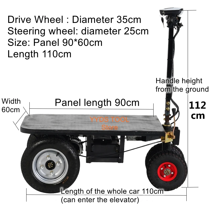Backwards donkey electric tricycle flatbed truck pulling sand cement porter hauling cart hill climbing