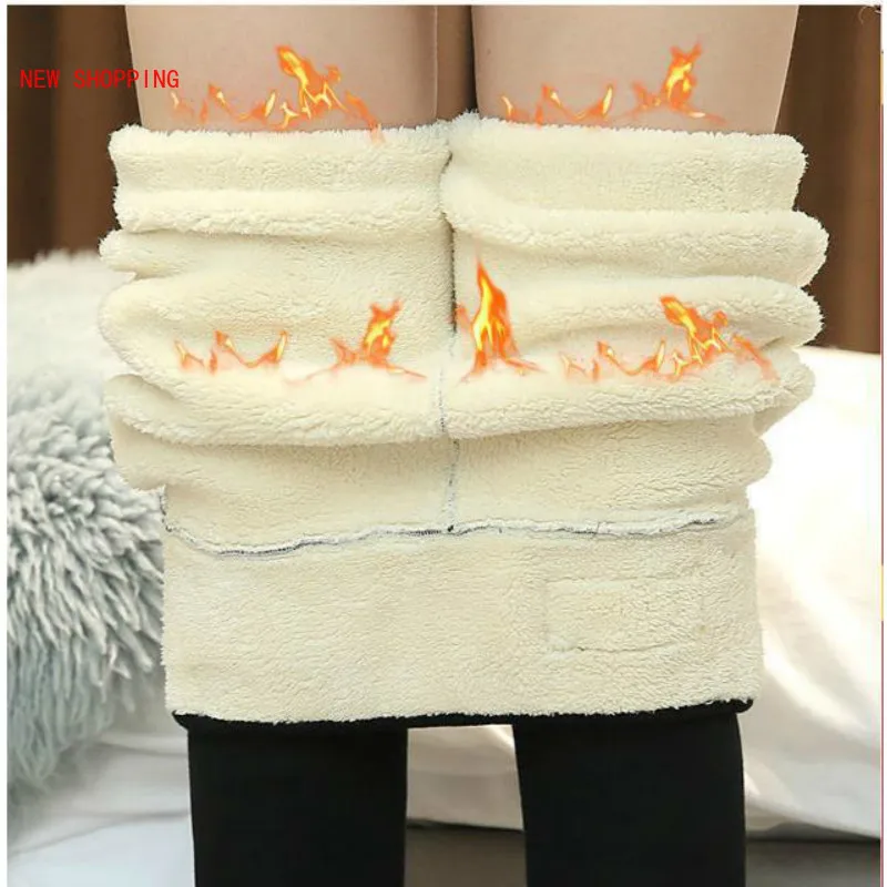 High Waist 12%Spandex Warm Pants Winter Skinny Thick Velvet Fleece Girl Leggings Women Trousers Pants for Women Leggings