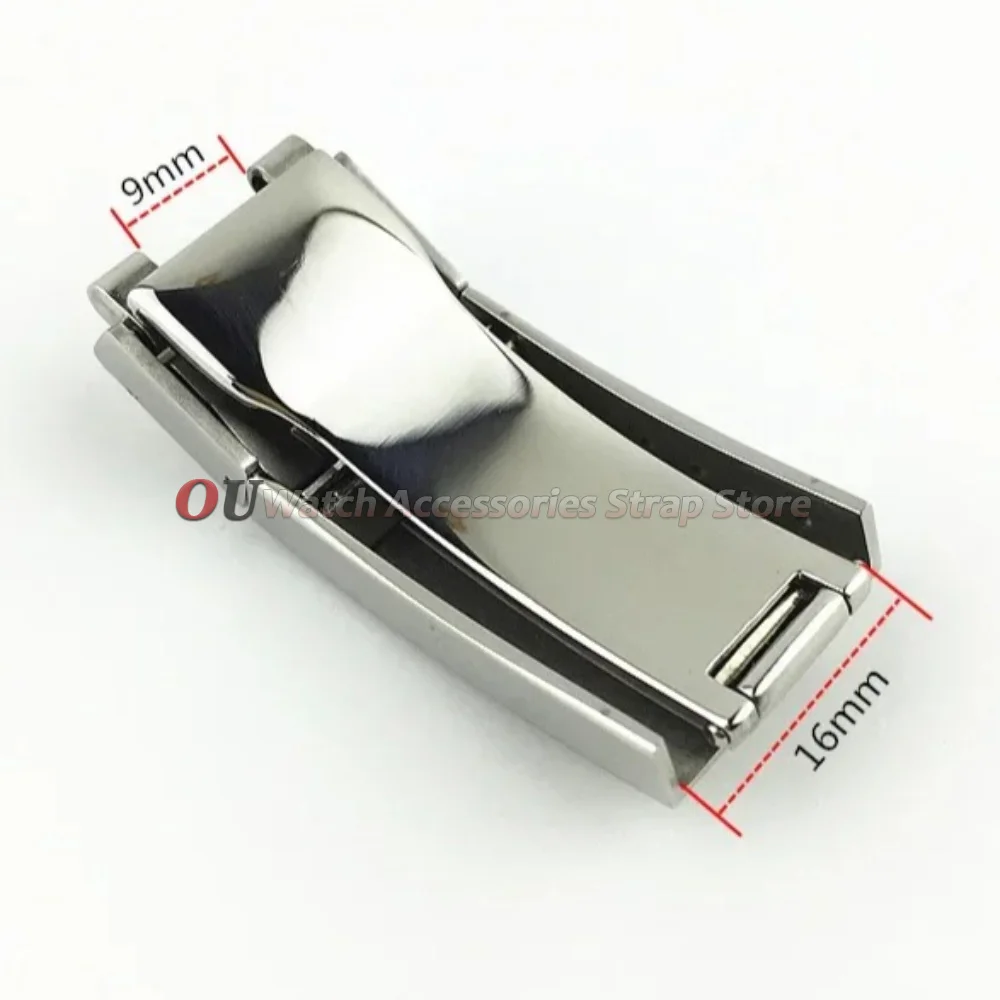 Stainless Steel Deployment Clasp with Double Safety Fold
