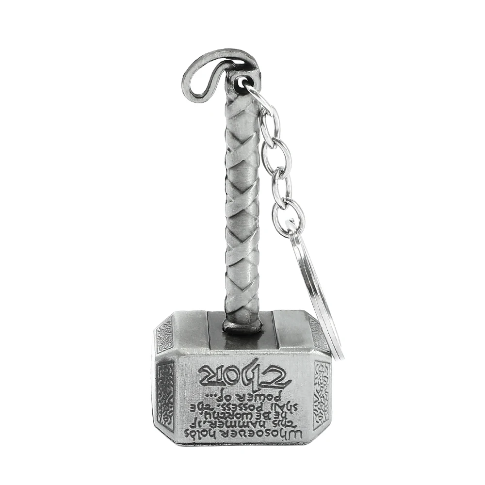 Avengers Thor Hammer Portachiavi In Metallo Anime Figure Toys Thor Loki Uomo Donna Portachiavi Per Auto Movie Fans Accessori Figure Toys