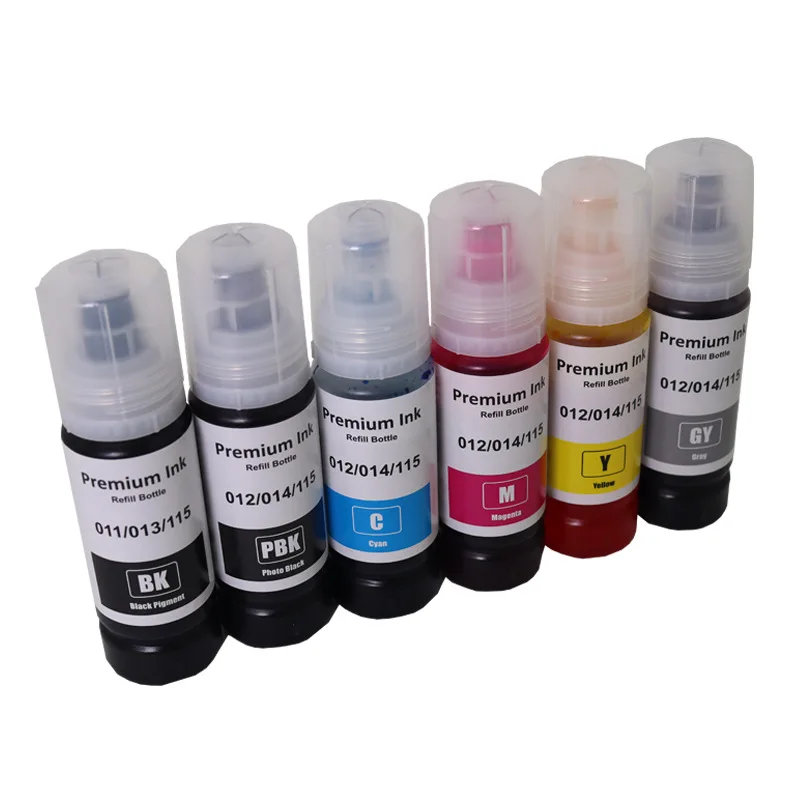 Refill Ink 70ML for Epson L8160 L8168 L8180 L8188 ET-8500 ET-8550 EW-M873T EW-M973A3T 552 554 011 012 013 014 114 115 116 printer supplies,ink cartridge,inkjet ink cartridge