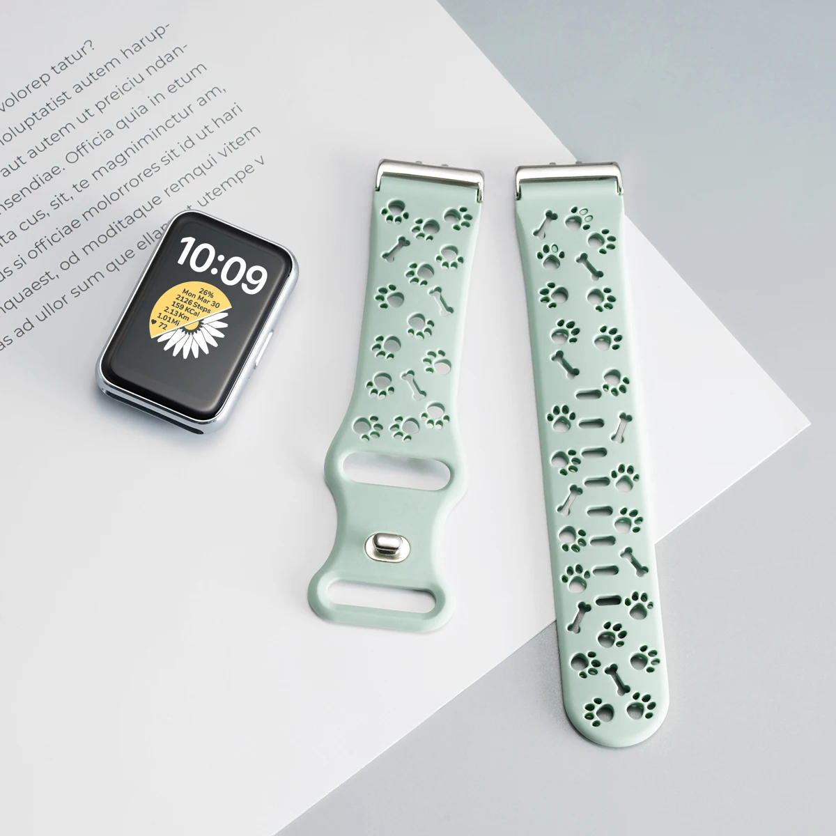 Silicone Dog Paw Adjustable Strap - Women's Smartwatch Replacement Wristband