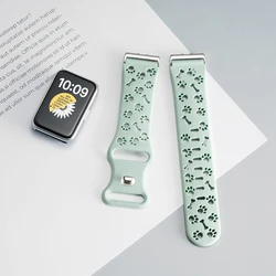 Silicone Dog Paw Adjustable Strap - Women's Smartwatch Replacement Wristband - Galaxy watch Fit3 (MG)