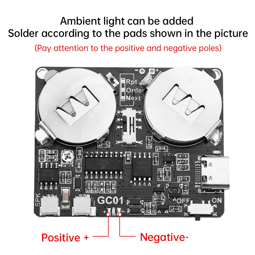 DIY Music Greeting Card Sound Module with Speaker 8M Music Voice Player Programmable Board Button Control Switch For DIY Gift