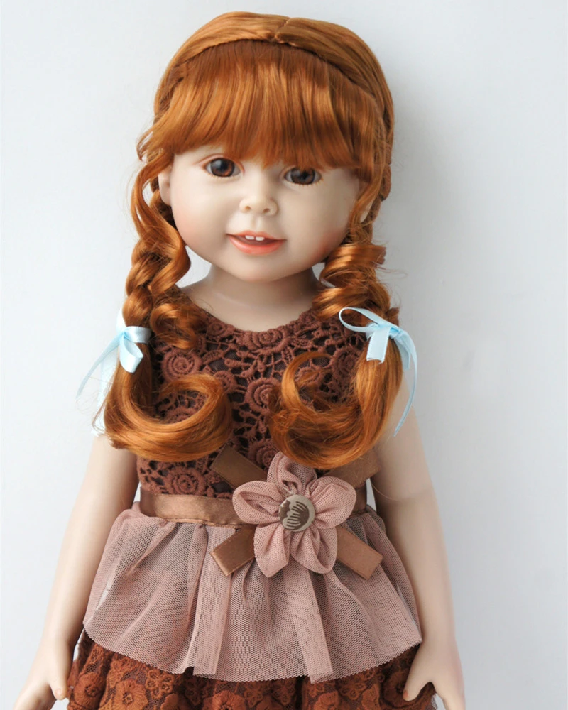 JD624 11 12inch 28 30cm Complex Double French Braids Synthetic mohair BJD doll wigs Porcelain