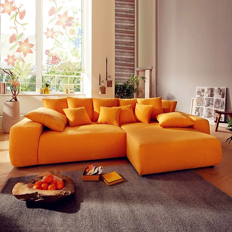 

Nordic furniture widened corner combination sofa detachable flannel sofa
