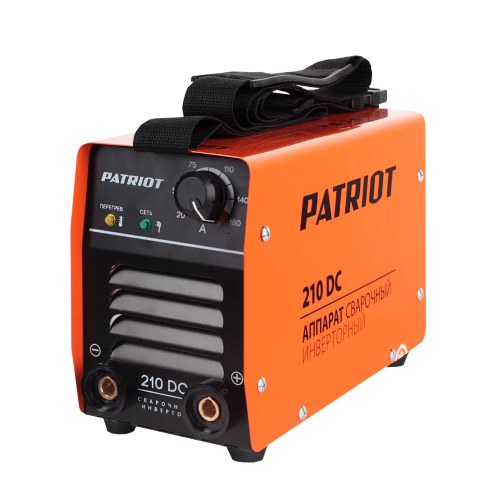 Аппарат сварочный инверторный PATRIOT 210DC MMA (Выходной ток 20-180 А диаметр электродов