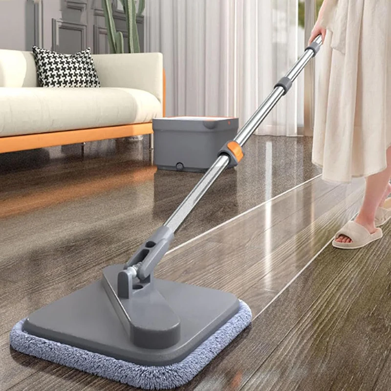 Mop Magic Floor Squeeze Squeeze Mop Con Secchio Secchio Piatto Mop Rotante Per Lavare Il Pavimento Detergente Per La Casa Con Panno Per La Testa Del M