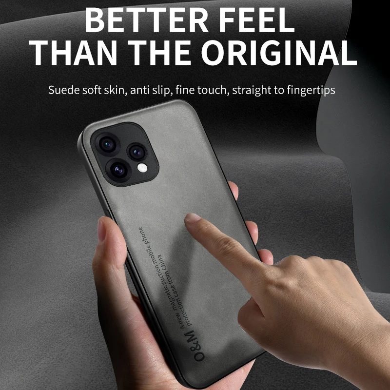 Skin Feel Shockproof Matte Leather Phone Case - Soft Back Cover