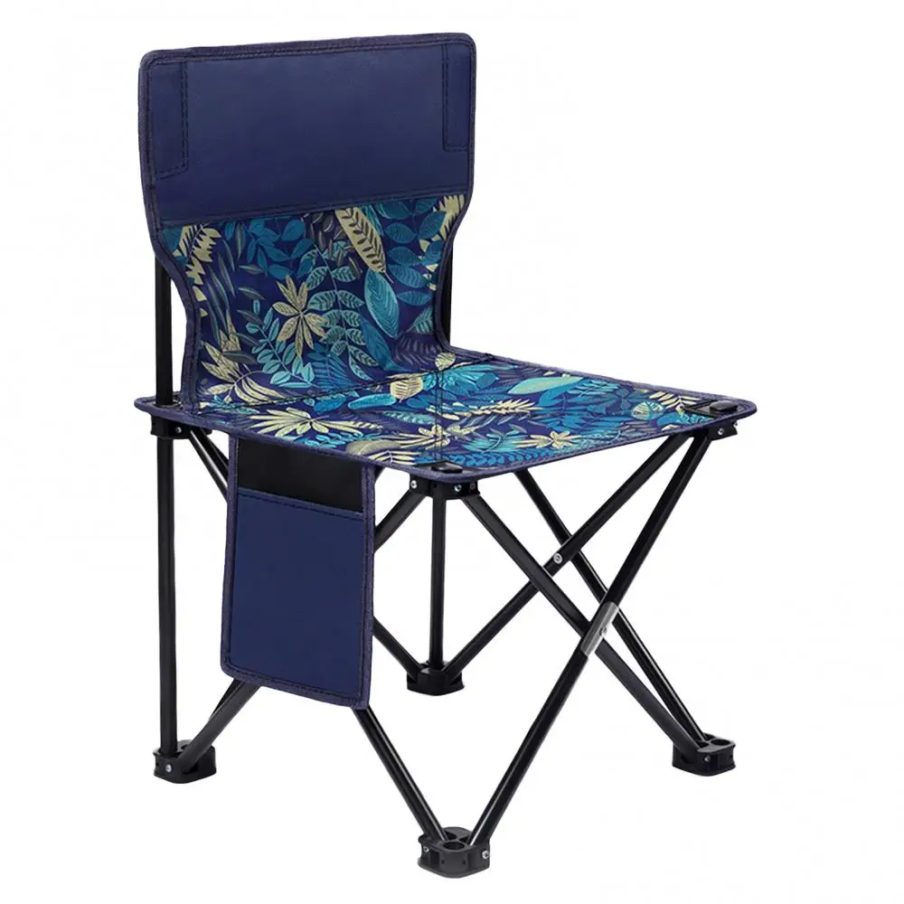 Lightweight Comfortable Portable Folding Chair Outdoor Stool for Camping Fishing Travel with Side Pocket for Outdoor Activities
