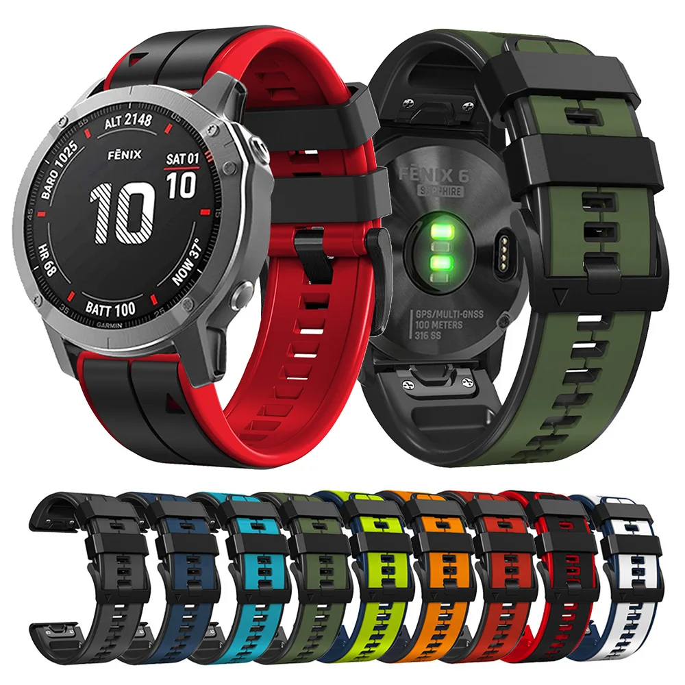 

Ремешок силиконовый для смарт-часов Garmin Fenix 7 7X 6 6X Pro 5 5X Plus