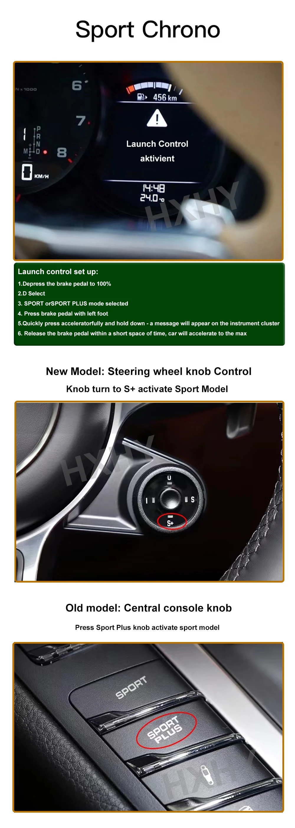 Car Dashboard Stopwatch Decoration Clock Time Support Sport Chrono For Porsche C