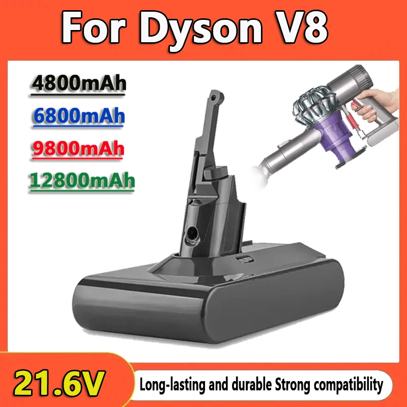 12800Mah Dyson V8 Batteria Di Ricambio Strumento Di Alimentazione 21.6V Per Dyson V8 Absolute Battery /Fluffy/Animal Li-Ion Aspirapolvere