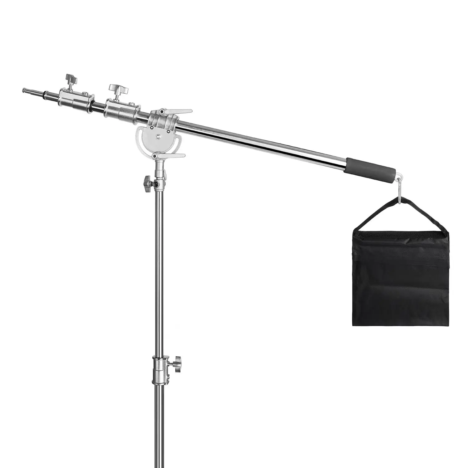 Cross Arm Stainless Steel Kit Boom Arm Light Stand With Weight Bag