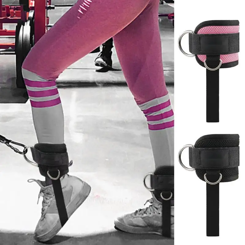 

Gym Ankle Straps Adjustable Ankle Cable Straps For Cable Machine Glute Kick Back Strap Work Out Cuff Attachment For Fitness