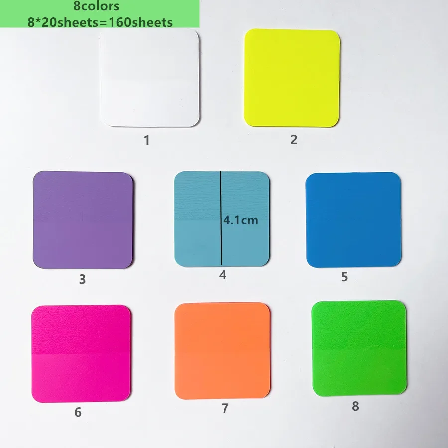 8/10Packs Transparent Sticky Notes Colored Book Tabs Sticky Notes Writable Index Tabs Memo Stick Firmly for Reading Annotate 6