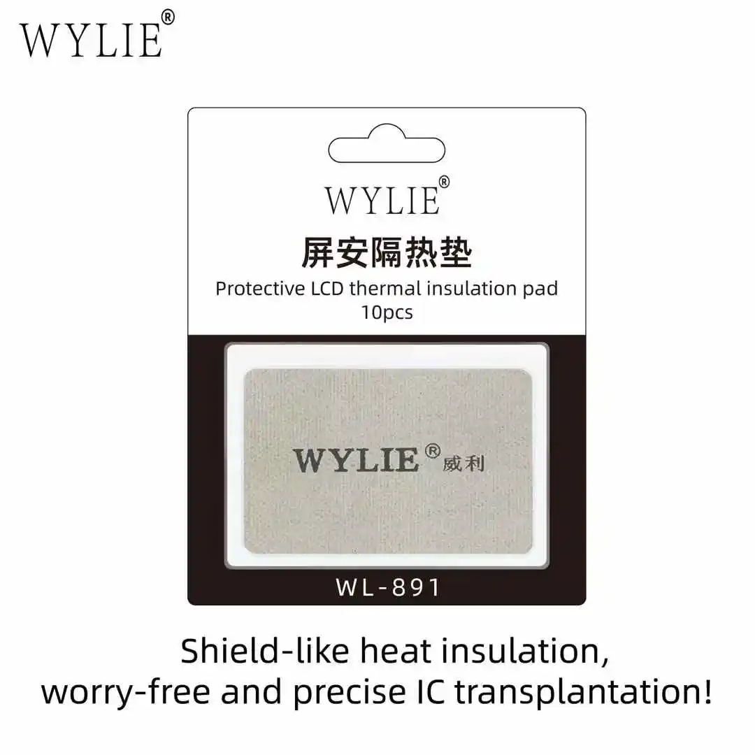 WYLIE WL-891 LCD 스크린 IC 납땜 절연 패드 고온 저항성 항공용 열 패드는 스크린을 손상시키지 않습니다.