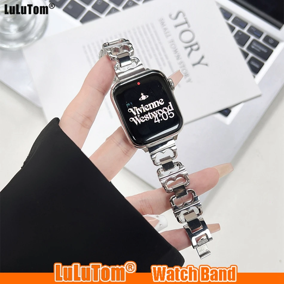 

Stainless Steel Strap For Apple Watch 8 Band Ultra 49mm 38mm 41 40 44 45mm 42mm Bracelet for IWatch Series 8 7 6 SE 5 4 3 Correa