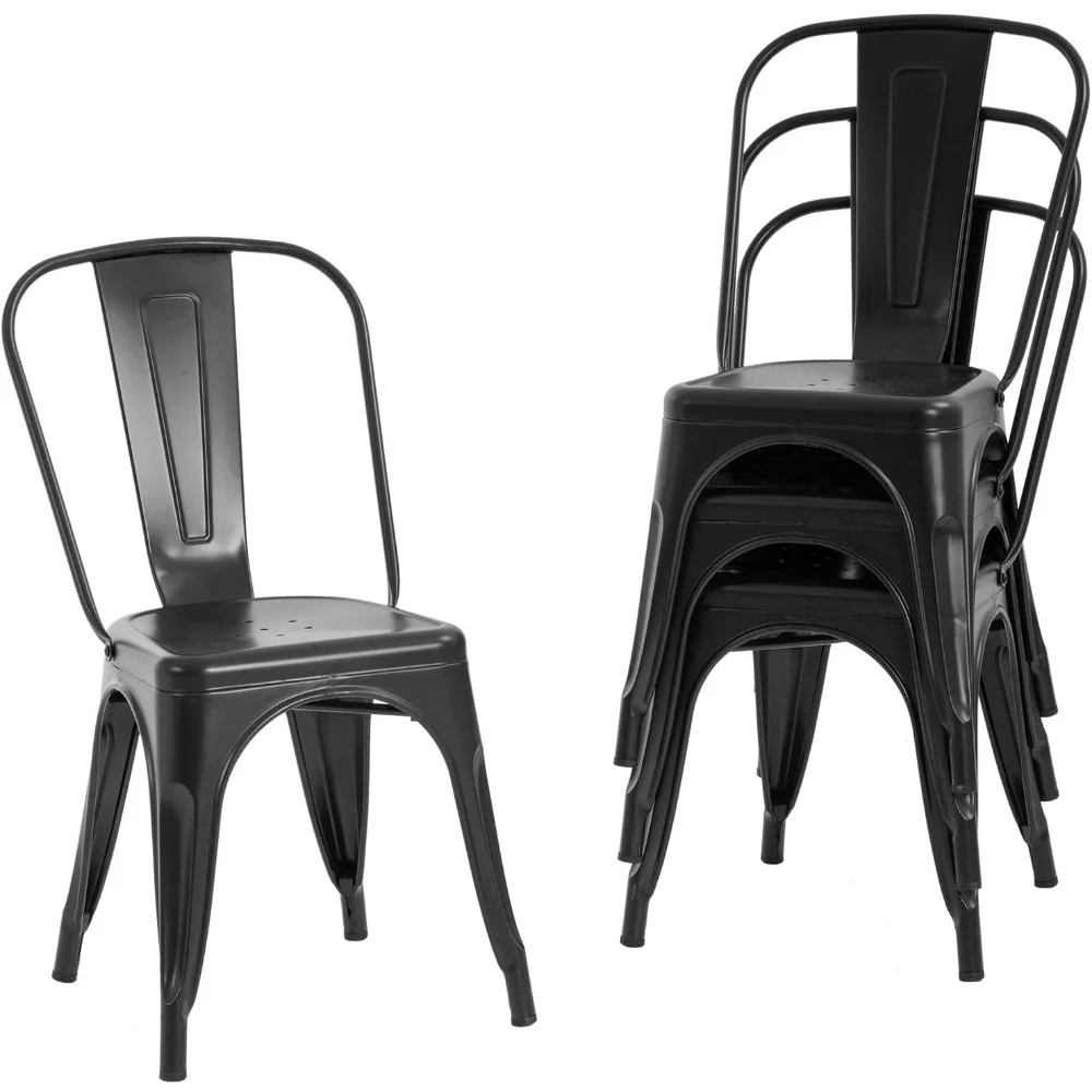 

Набор из 4-х стульев для помещений, высокий стул для ресторана, металлические штабелируемые боковые стулья