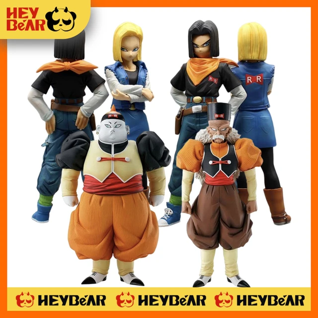 Figuras de ação Anime Dragon Ball Z para crianças, brinquedos modelo de  coleção, andróide 17, 18, PVC, presentes de Natal, 24cm - AliExpress