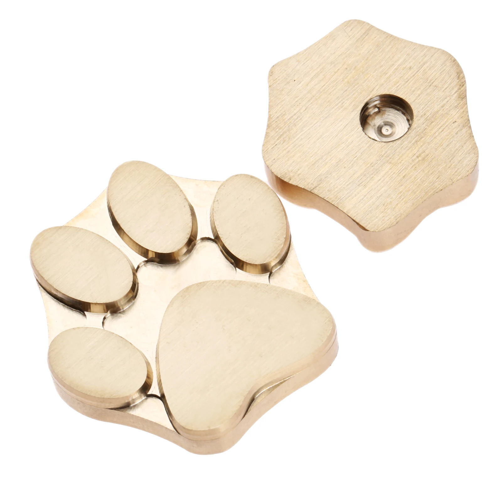 Leather Craft Stamps Carving Printing Tools 1pc Cute Paw Shape Brass Stamp Mold Bear Claw Making Leather Seal Wood Stamp Craving Tool Branding Heat Embosser Tool 3/4cm