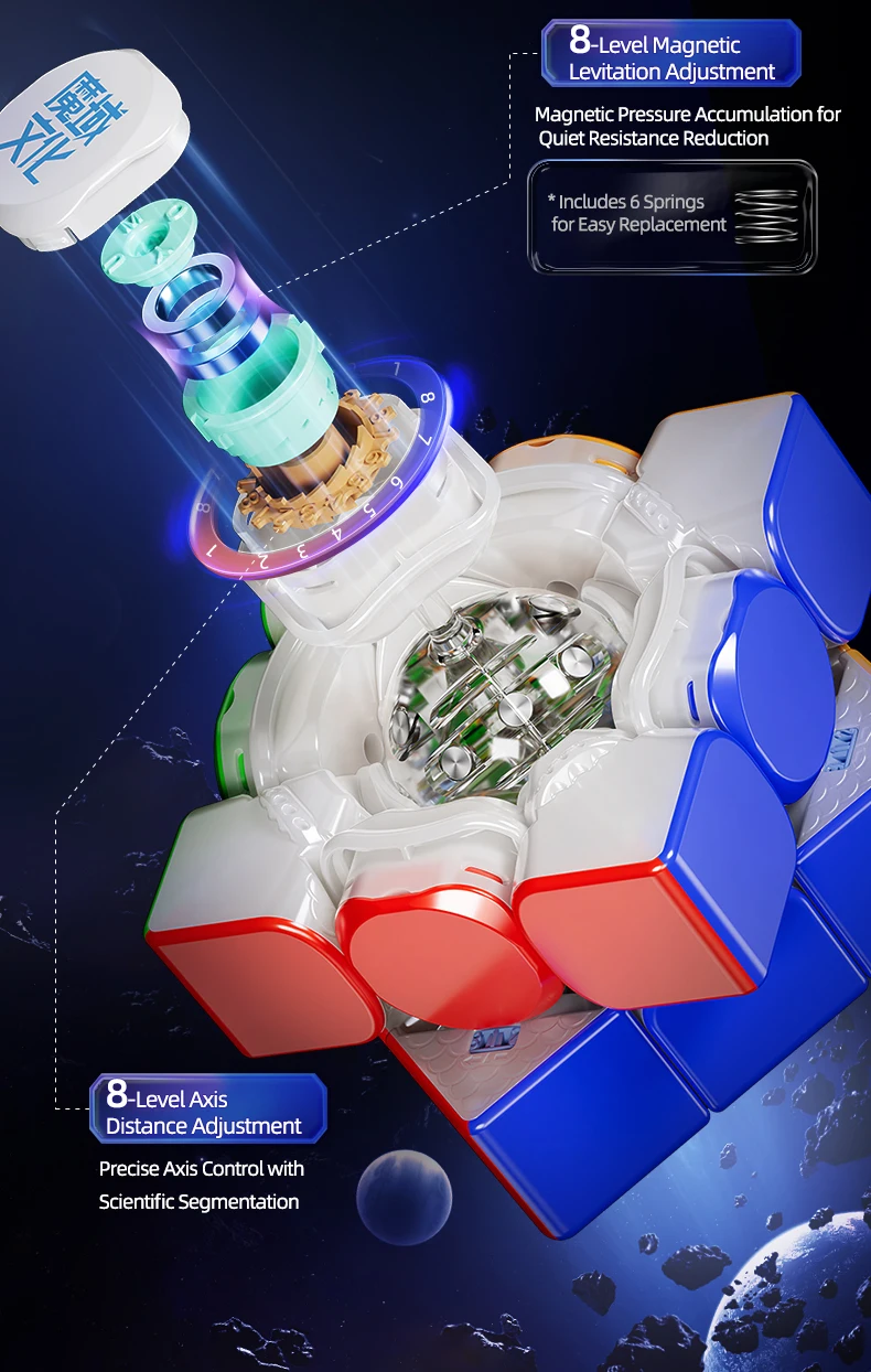 MOYU Super Weilong V2 AI 3X3X3 Magnetic Magic Speed Cube Super Weilong V2 20M Maglev UV Magico Puzzle