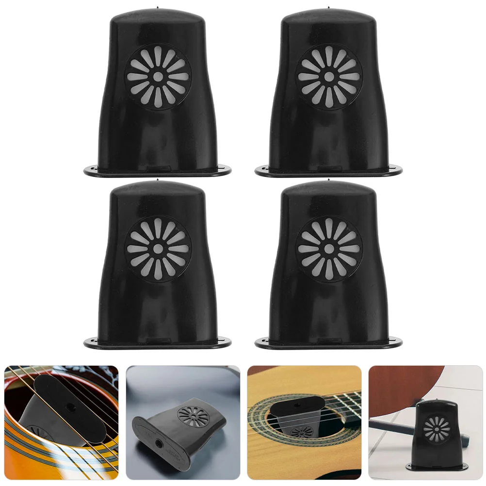 

4 Pcs Guitar Humidifier Humidifiers Portable Acoustic Moisturizer Abs Sound Hole Humidity Maintenance Tools