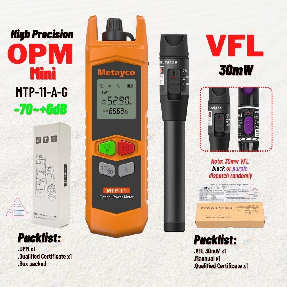Enhanced Fiber Optic Tool Kit with Power Meter and Visual Fault Locator