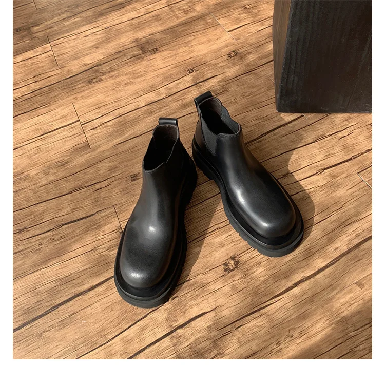 ショートブーツ・ブーティ FW24 Chelsea ankle boots (F4CPH500 CPH01BLACK) Chelsea Ankle Boots Women Shoes Autumn Winter New Thick Sole